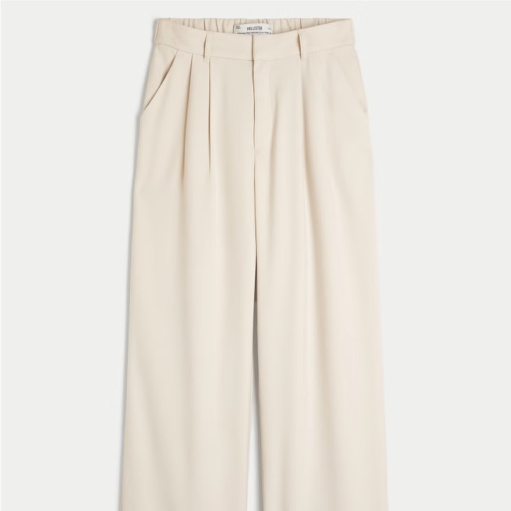 Hollister Cream Wide Leg Pants